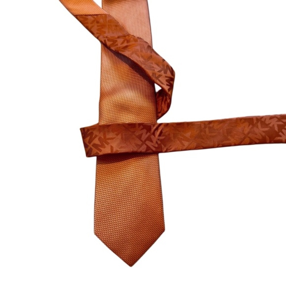 Michael Kors Signature Vibrant Orange Silk Tie